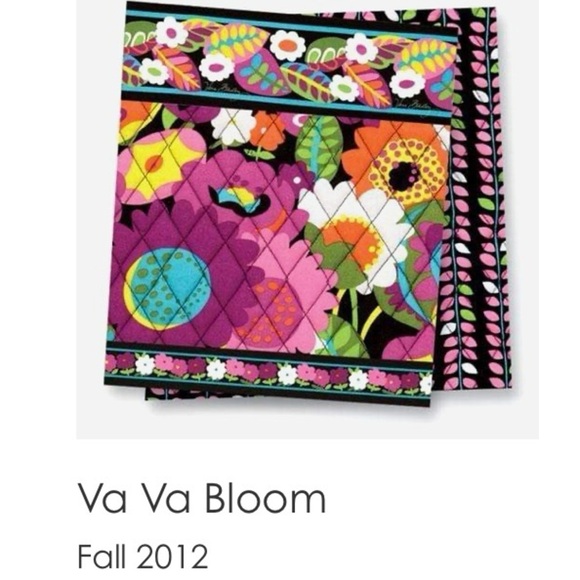 VERA BRADLEY VaVa Bloom 2012 Checkpoint Friendly Laptop Bag Pink Blue Floral Y2K - Picture 15 of 15